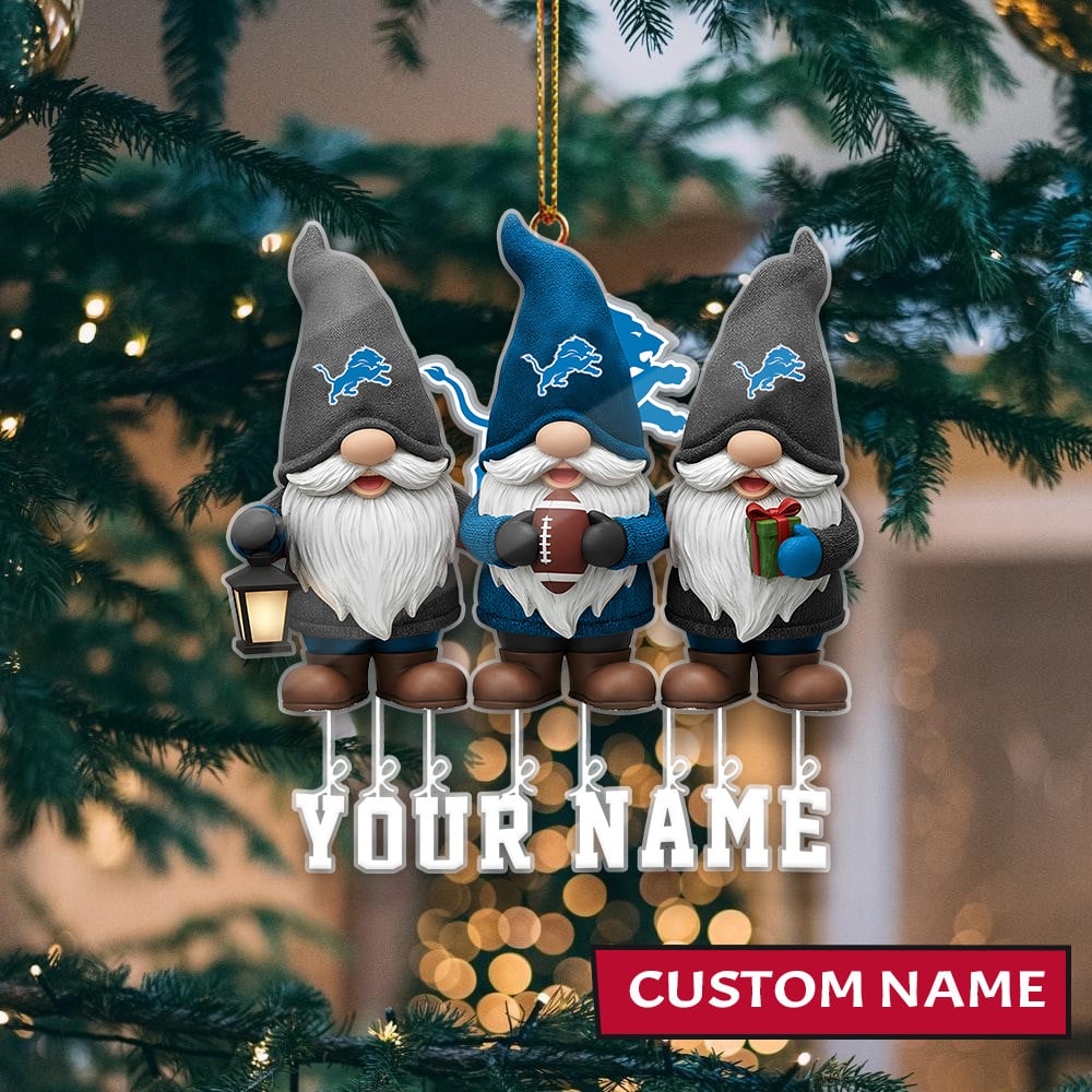 LIMITED EDITION - NEW CUSTOMIZED NFL04 DTL DETROIT LIONS ORNAMENT