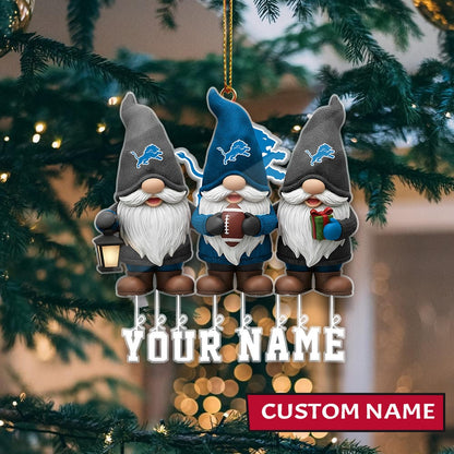 LIMITED EDITION - NEW CUSTOMIZED NFL04 DTL DETROIT LIONS ORNAMENT