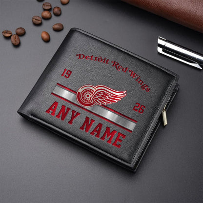 LIMITED EDITION - NEW CUSTOMIZED NHL22 DRW DETROIT RED WINGS LEATHER WALLET