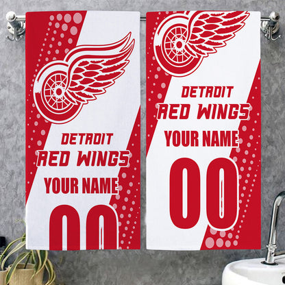 LIMITED EDITION - NEW CUSTOMIZED NHL22 DRW DETROIT RED WINGS BEACH & BATH TOWEL