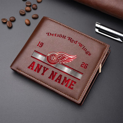 LIMITED EDITION - NEW CUSTOMIZED NHL22 DRW DETROIT RED WINGS LEATHER WALLET