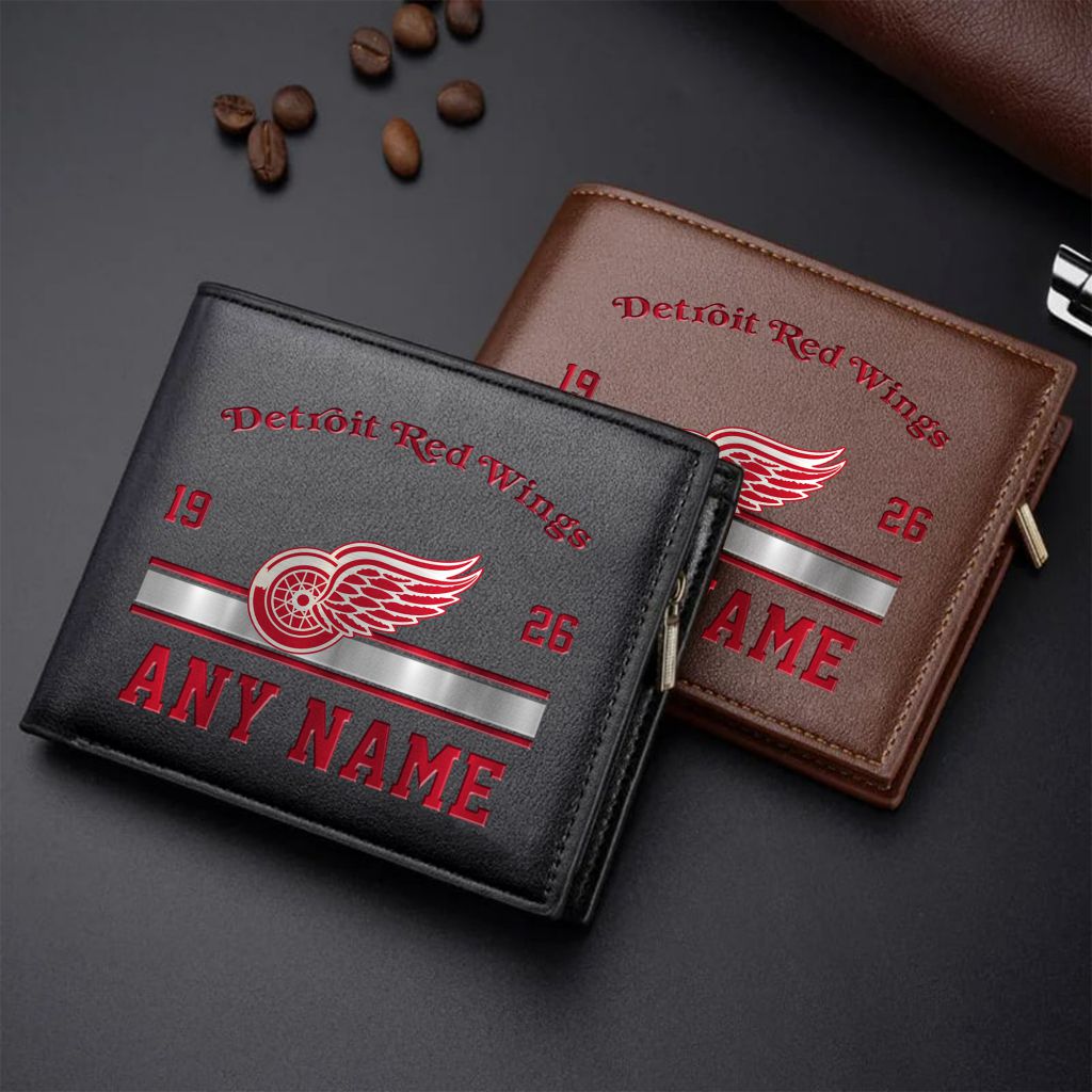 LIMITED EDITION - NEW CUSTOMIZED NHL22 DRW DETROIT RED WINGS LEATHER WALLET