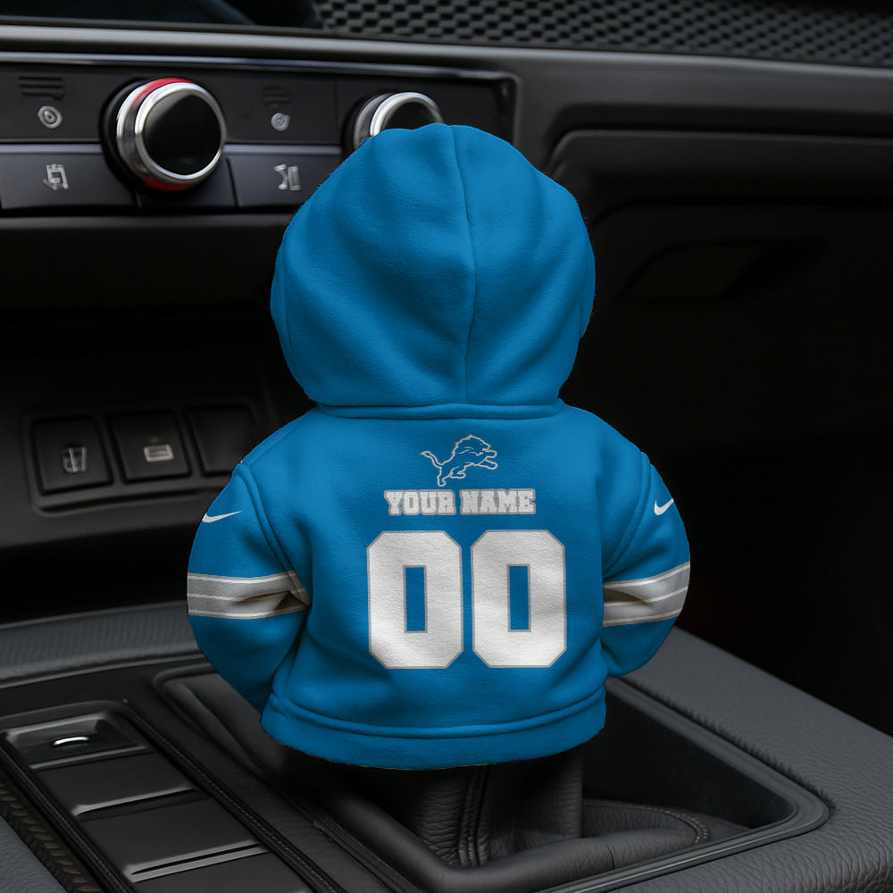 LIMITED EDITION - NEW CUSTOMIZED NFL04 DTL DETROIT LIONS AUTOMOTIVE HOODIE SHIFT KNOB COVER