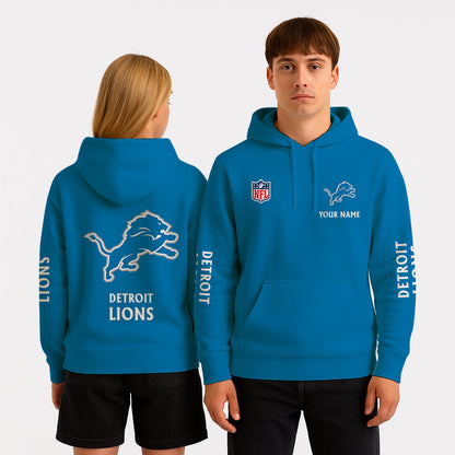 LIMITED EDITION - NEW CUSTOMIZED NFL04 DTL DETROIT LIONS UNISEX HOODIE