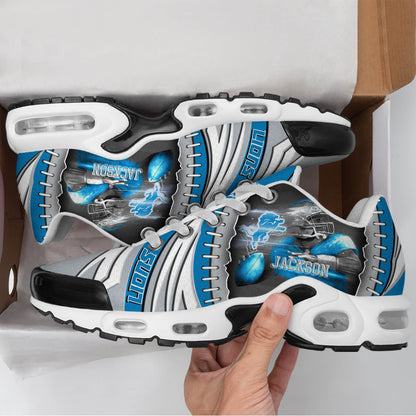 LIMITED EDITION - NEW CUSTOMIZED NFL04 DTL DETROIT LIONS UNISEX AIR MAX PLUS SNEAKERS