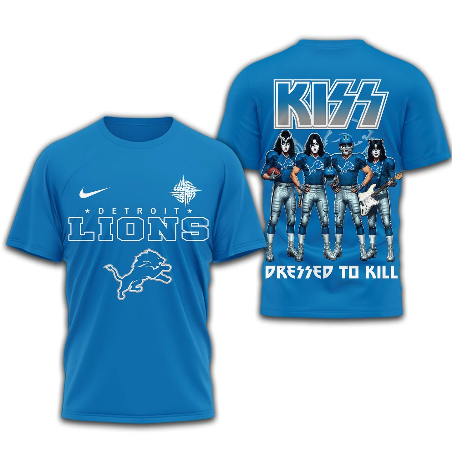 LIMITED EDITION - NEW CUSTOMIZED NFL04 DTL DETROIT LIONS T-SHIRT | MULTIPLE COLORS AVAILABLE