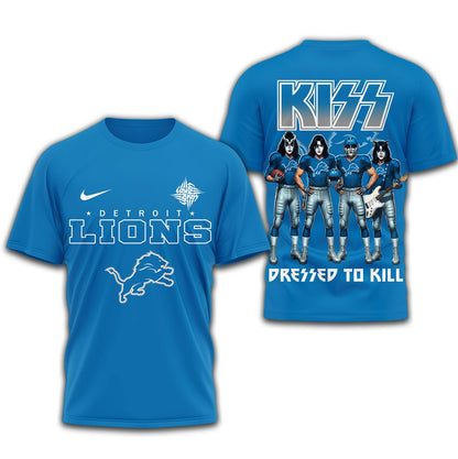 LIMITED EDITION - NEW CUSTOMIZED NFL04 DTL DETROIT LIONS T-SHIRT | MULTIPLE COLORS AVAILABLE