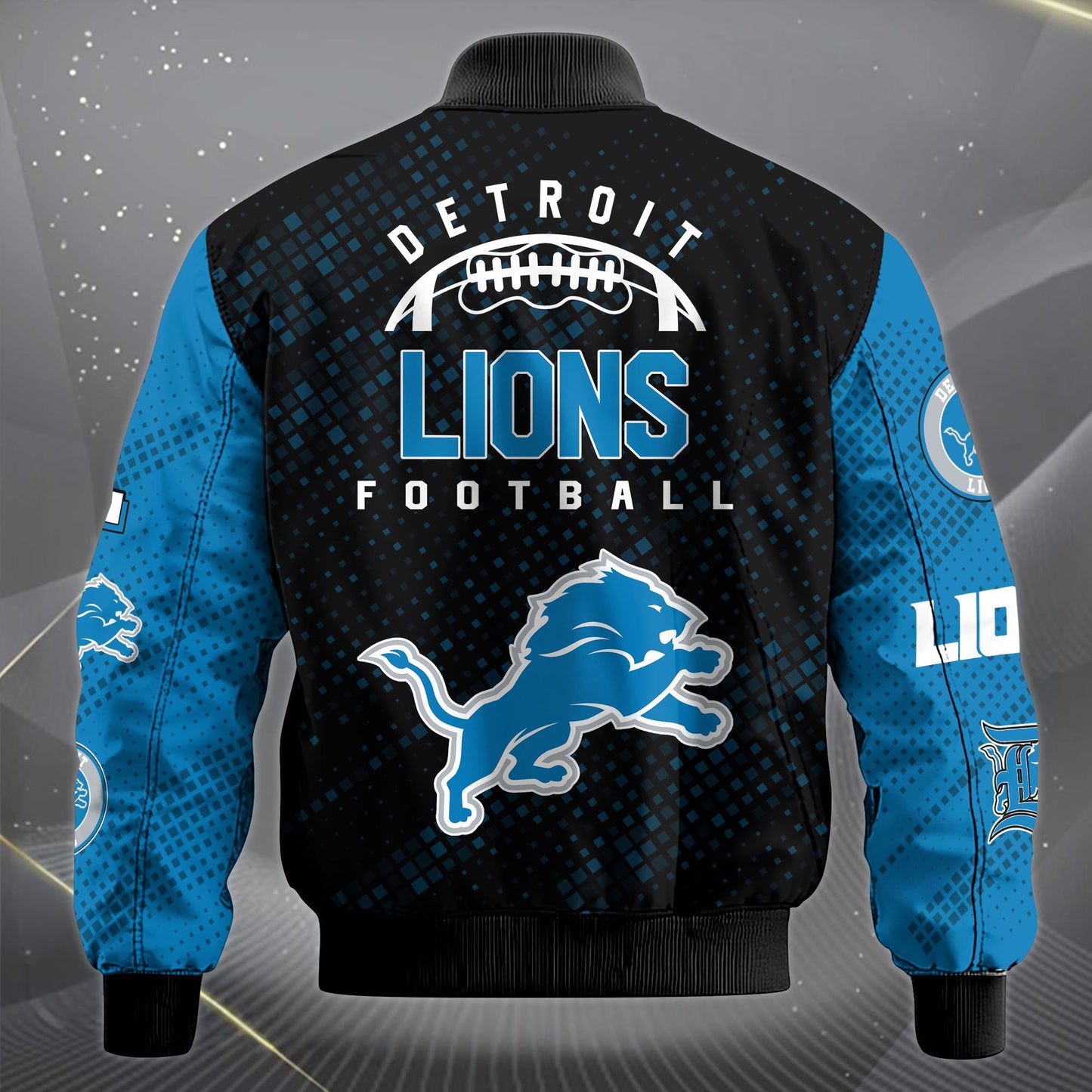 LIMITED EDITION - NEW CUSTOMIZED NFL04 DTL DETROIT LIONS SATIN VARSITY JACKET & LONG PANTS