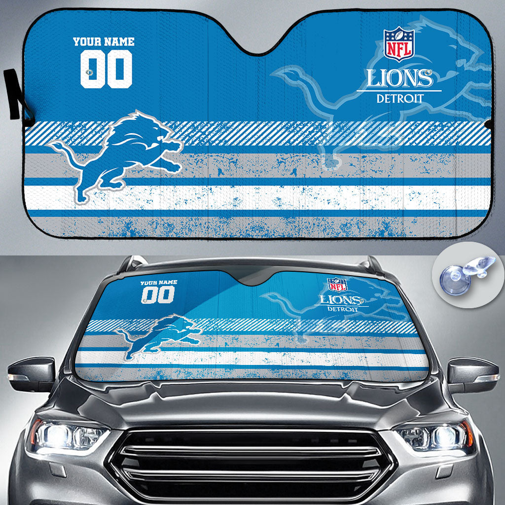 LIMITED EDITION - NEW CUSTOMIZED NFL04 DTL DETROIT LIONS AUTO WINDSHIELD SHADE