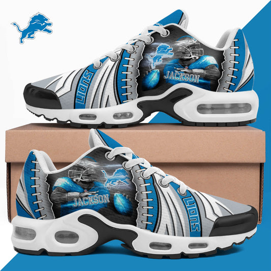 LIMITED EDITION - NEW CUSTOMIZED NFL04 DTL DETROIT LIONS UNISEX AIR MAX PLUS SNEAKERS