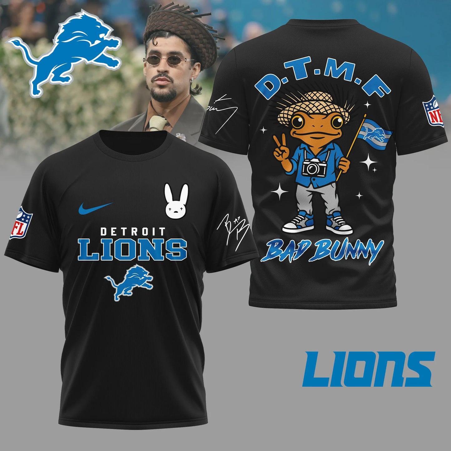 LIMITED EDITION - NEW CUSTOMIZED NFL04 DTL DETROIT LIONS T-SHIRT, HOODIE, ZIP HOODIE