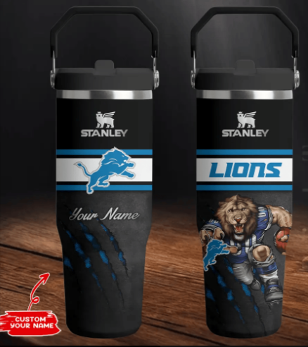 LIMITED EDITION - NEW CUSTOMIZED NFL04 DTL DETROIT LIONS TUMBLER CUP