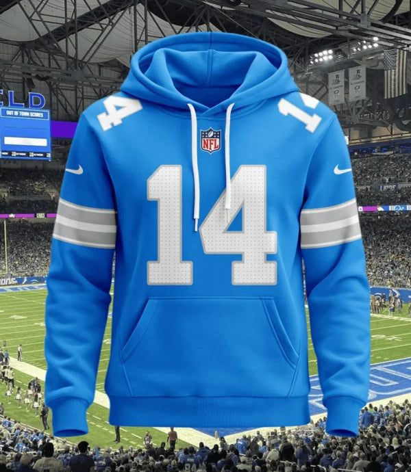 LIMITED EDITION - NEW CUSTOMIZED NFL04 DTL DETROIT LIONS UNISEX T-SHIRT, POLO, HOODIE & JACKETS