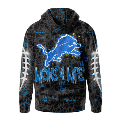 LIMITED EDITION - NEW CUSTOMIZED NFL04 DTL DETROIT LIONS UNISEX T-SHIRT, POLO, HOODIE & JACKETS