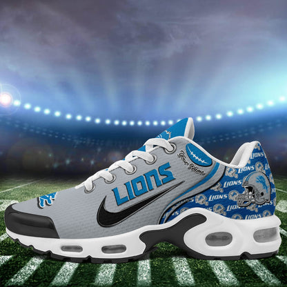 LIMITED EDITION - NEW CUSTOMIZED NFL04 DTL DETROIT LIONS UNISEX AIR MAX PLUS SNEAKERS
