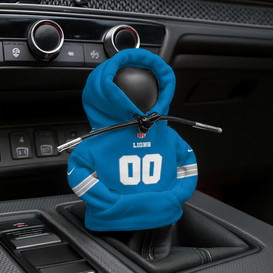 LIMITED EDITION - NEW CUSTOMIZED NFL04 DTL DETROIT LIONS AUTOMOTIVE HOODIE SHIFT KNOB COVER