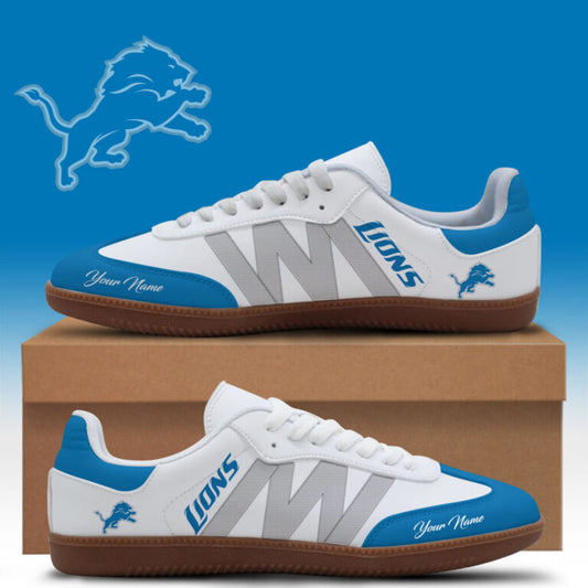 LIMITED EDITION - NEW CUSTOMIZED NFL04 DTL DETROIT LIONS CLASSIC SNEAKERS