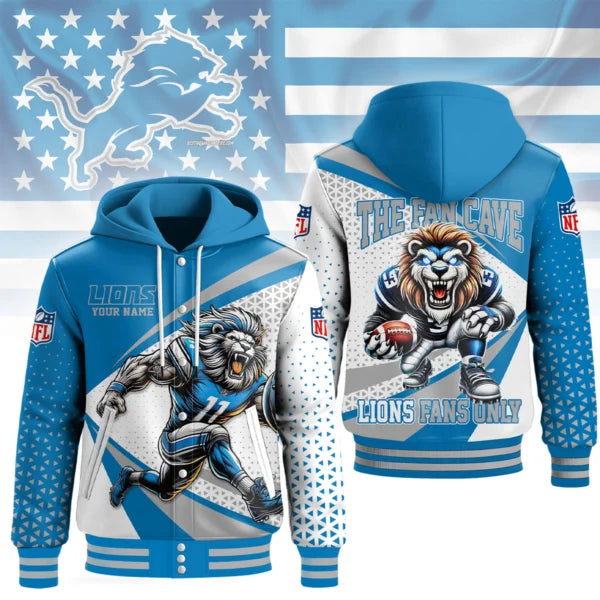 LIMITED EDITION - NEW CUSTOMIZED NFL04 DTL DETROIT LIONS UNISEX T-SHIRT, POLO, HOODIE & JACKETS