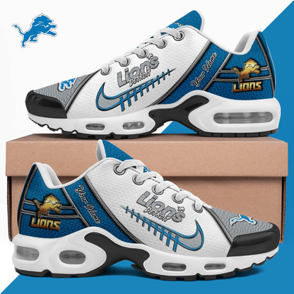 LIMITED EDITION - NEW CUSTOMIZED NFL04 DTL DETROIT LIONS UNISEX AIR MAX PLUS SNEAKERS