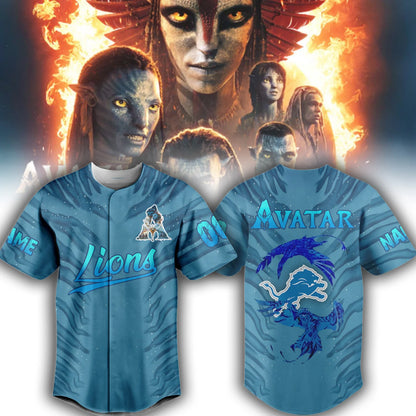 LIMITED EDITION - NEW CUSTOMIZED NFL04 DTL DETROIT LIONS BASEBALL JERSEY