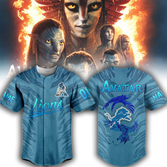 LIMITED EDITION - NEW CUSTOMIZED NFL04 DTL DETROIT LIONS BASEBALL JERSEY