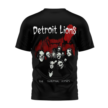 LIMITED EDITION - NEW CUSTOMIZED NFL04 DTL DETROIT LIONS SLIPKNOT 3D SHIRT