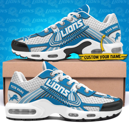 LIMITED EDITION - NEW CUSTOMIZED NFL04 DTL DETROIT LIONS UNISEX AIR MAX PLUS SNEAKERS