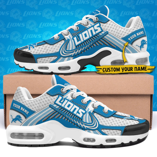 LIMITED EDITION - NEW CUSTOMIZED NFL04 DTL DETROIT LIONS UNISEX AIR MAX PLUS SNEAKERS