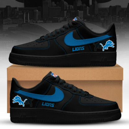 LIMITED EDITION - NEW CUSTOMIZED NFL04 DTL DETROIT LIONS AF1 SNEAKERS