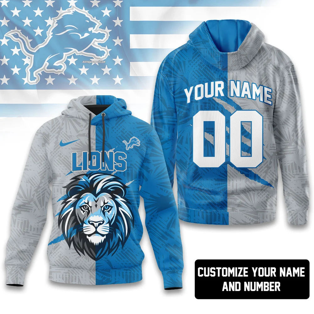 LIMITED EDITION - NEW CUSTOMIZED NFL04 DTL DETROIT LIONS T-SHIRT, HOODIE, ZIP HOODIE