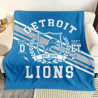 LIMITED EDITION - NEW CUSTOMIZED NFL04 DTL DETROIT LIONS NORMAL & FLEECE BLANKET