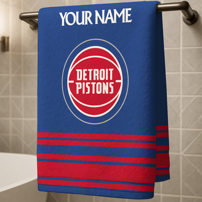 The Pistons NBA Personalized Beach & Bath Towel