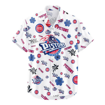 LIMITED EDITION - NEW CUSTOMIZED NBA14 DPI DETROIT PISTONS UNISEX HAWAIIAN SHIRT & SHORTS SET