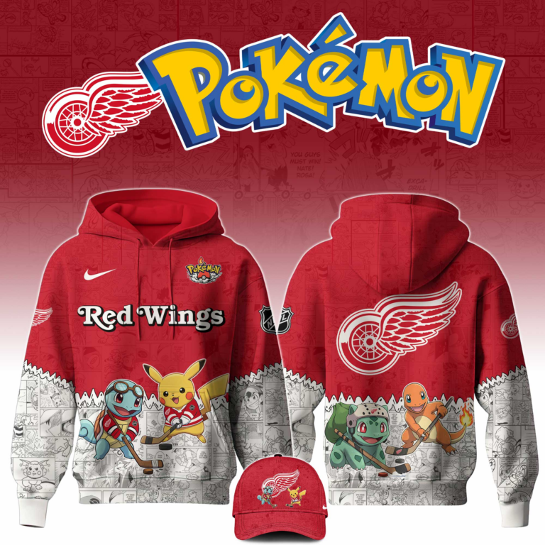 LIMITED EDITION - NEW CUSTOMIZED NHL22 DRW DETROIT RED WINGS X POKÉMON T-SHIRT, SWEATSHIRT, HOODIE & ZIP HOODIE