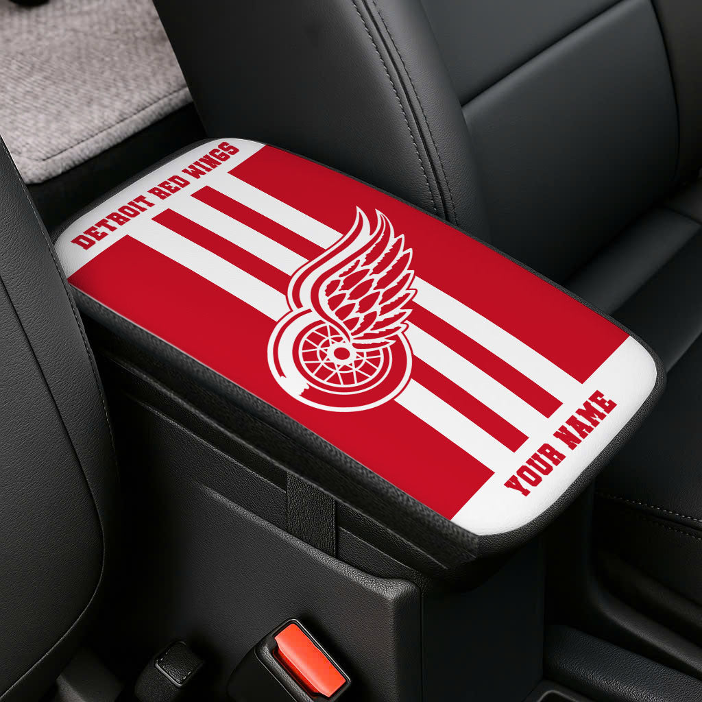 LIMITED EDITION - NEW CUSTOMIZED NHL22 DRW DETROIT RED WINGS CAR ARMREST PAD COVER
