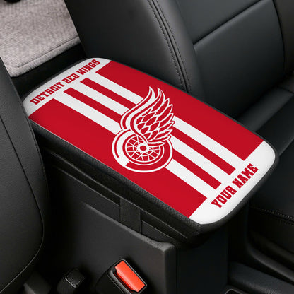 LIMITED EDITION - NEW CUSTOMIZED NHL22 DRW DETROIT RED WINGS CAR ARMREST PAD COVER
