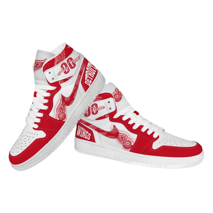 LIMITED EDITION - NEW CUSTOMIZED NHL22 DR WINGS AIR JORDAN SNEAKERS