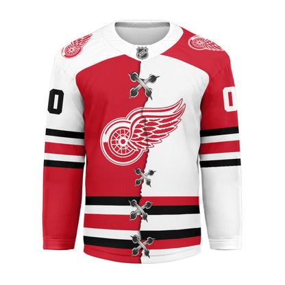 [SUPER SALE] NEW CUSTOMIZED NHL22 DRW DETROIT RED WINGS UNISEX HOCKEY JERSEY