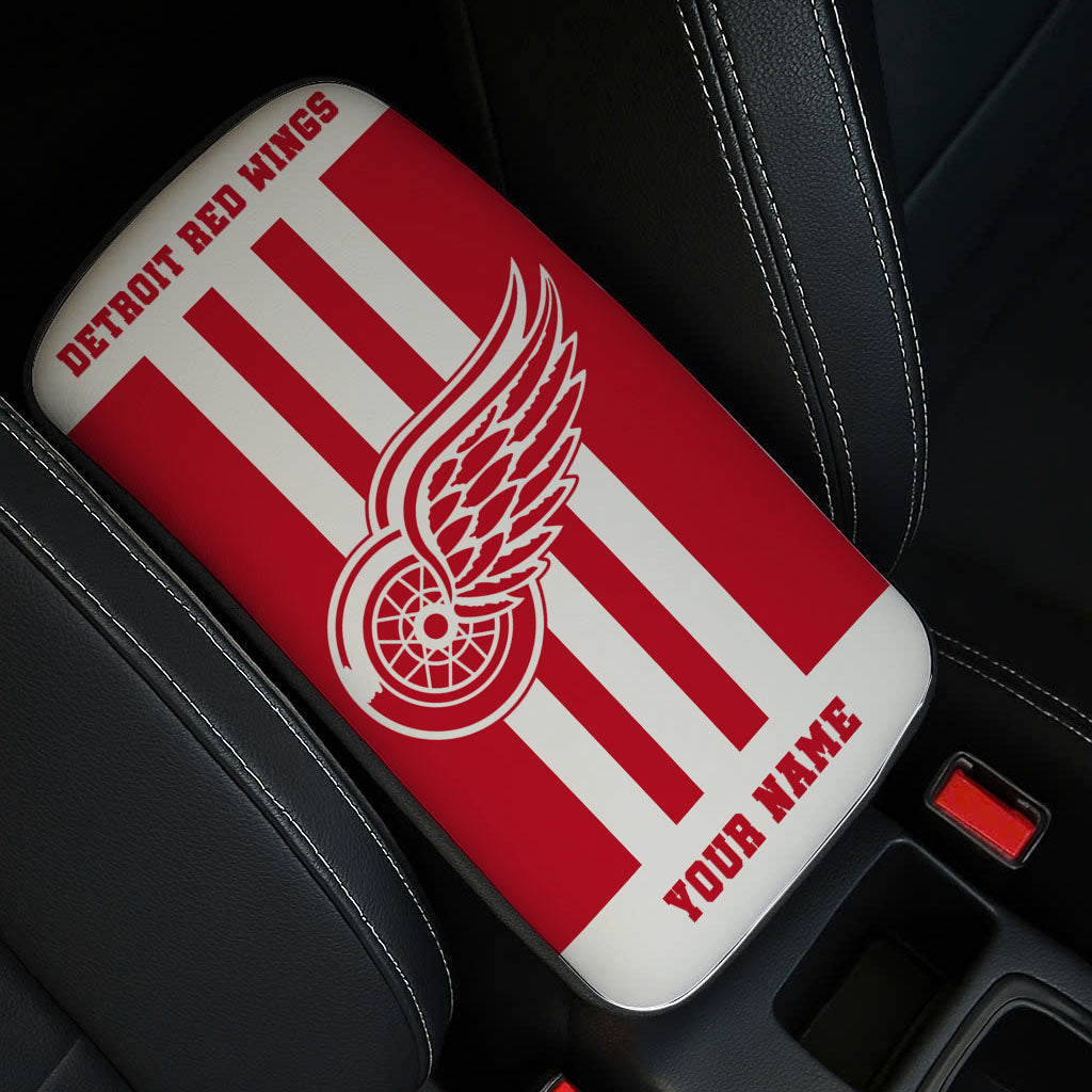 LIMITED EDITION - NEW CUSTOMIZED NHL22 DRW DETROIT RED WINGS CAR ARMREST PAD COVER
