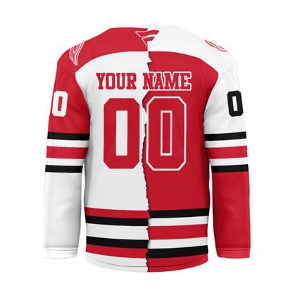 [SUPER SALE] NEW CUSTOMIZED NHL22 DRW DETROIT RED WINGS UNISEX HOCKEY JERSEY