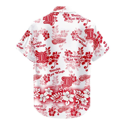 LIMITED EDITION - NEW CUSTOMIZED NHL22 DRW DETROIT RED WINGS UNISEX HAWAIIAN SHIRT & SHORTS SET