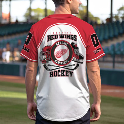LIMITED EDITION - NEW CUSTOMIZED NHL22 DRW DETROIT RED WINGS BASEBALL JERSEY