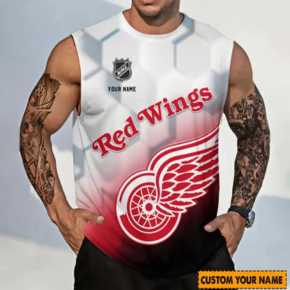 LIMITED EDITION - NEW CUSTOMIZED NHL22 DRW DETROIT RED WINGS TANK TOP & GYM SHIRT