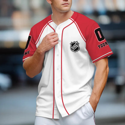 LIMITED EDITION - NEW CUSTOMIZED NHL22 DRW DETROIT RED WINGS BASEBALL JERSEY