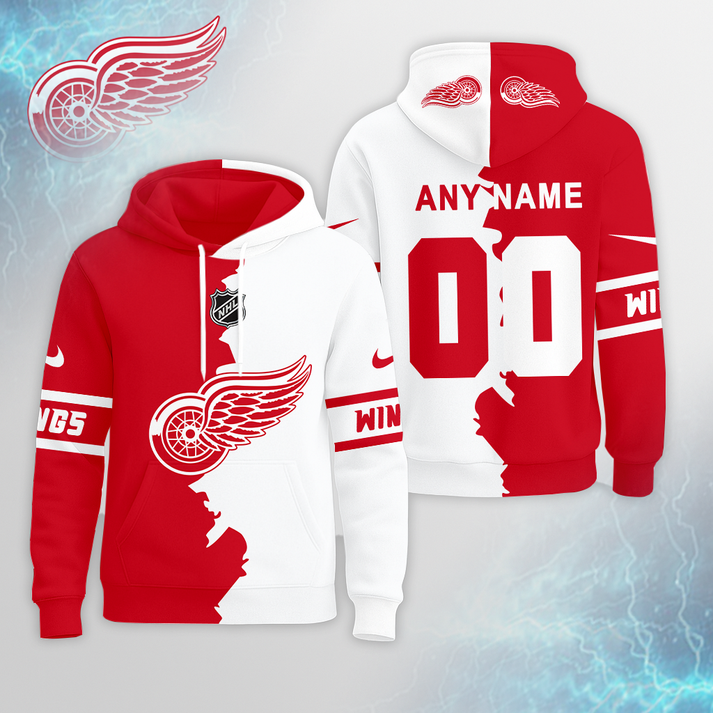 LIMITED EDITION - NEW CUSTOMIZED NHL22 DRW DETROIT RED WINGS UNISEX T-SHIRT, POLO, HOODIE & JACKETS