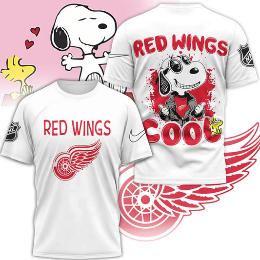 LIMITED EDITION - NEW CUSTOMIZED NHL22 DRW DETROIT RED WINGS X SNOOPY T-SHIRT, SWEATSHIRT, HOODIE & ZIP HOODIE