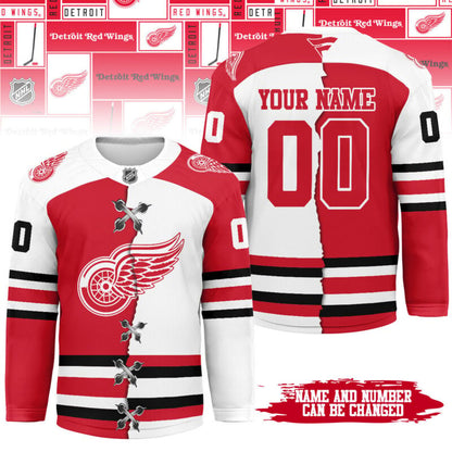 [SUPER SALE] NEW CUSTOMIZED NHL22 DRW DETROIT RED WINGS UNISEX HOCKEY JERSEY