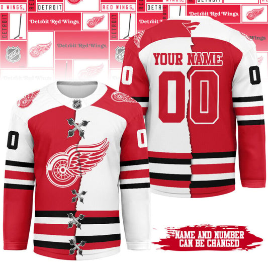 [SUPER SALE] NEW CUSTOMIZED NHL22 DRW DETROIT RED WINGS UNISEX HOCKEY JERSEY