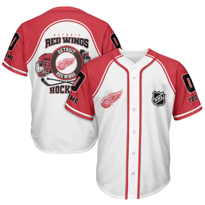 LIMITED EDITION - NEW CUSTOMIZED NHL22 DRW DETROIT RED WINGS BASEBALL JERSEY