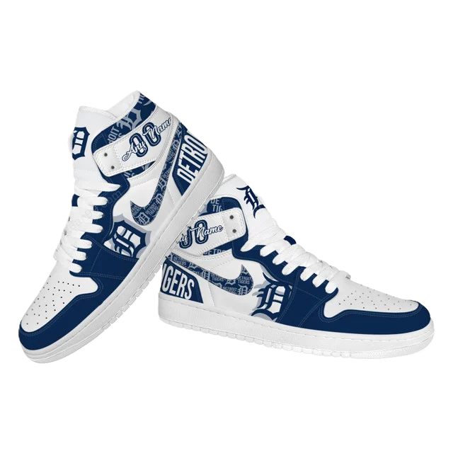 LIMITED EDITION - NEW CUSTOMIZED MLB16 DT TIGERS AIR JORDAN SNEAKERS